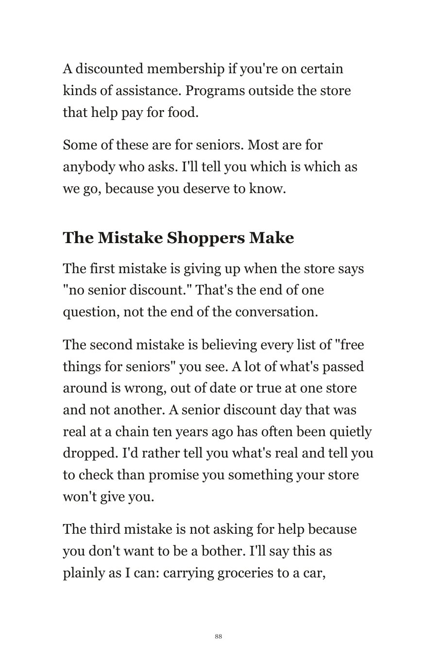 Book page: perks for seniors you have to ask for