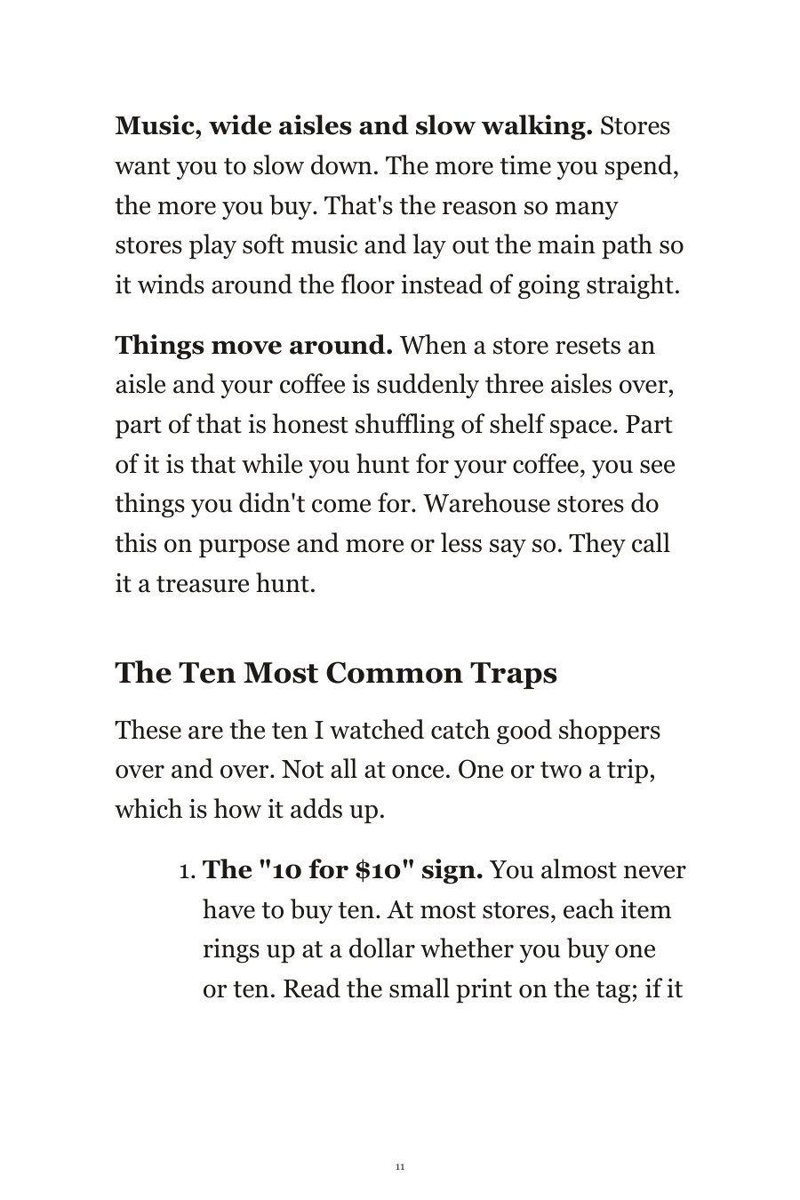 Book page: the ten most common traps